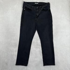 Levi's Classic Straight Jeans Womens 14 W32 L30 Gray Dark Wash Stretch Denim